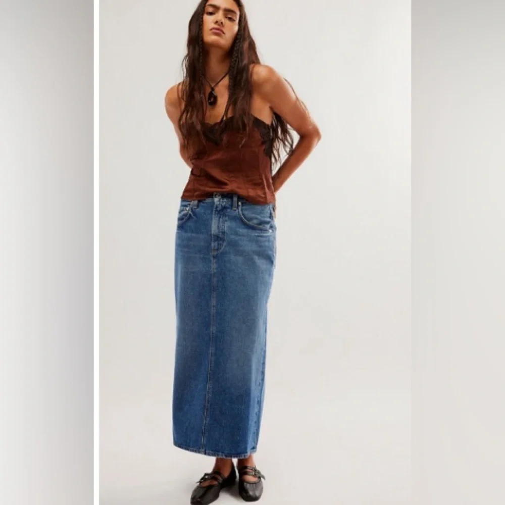 CITIZENS OF HUMANITY free people
Daru Peri maxi denim Pencil Skirt 28 NW - Picture 1 of 13